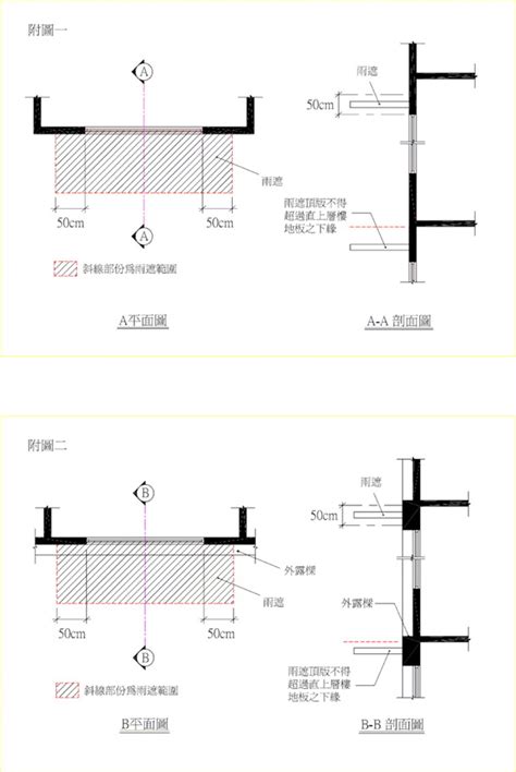 外露樑建築面積|臺北市政府 函